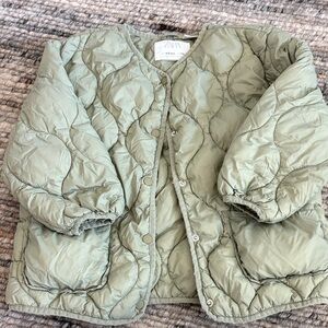 Zara Kids Light Green Puffer Jacket